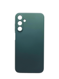 Husa Samsung A15 silicon moale, protectie butoane, interior material textil Verde
