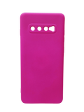 Husa Samsung S10 Plus silicon moale,protectie camere, interior material textil Roz