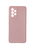 Husa Samsung A53  silicon moale, protectie camere ,interior material textil Roz deschis
