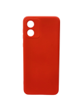 Husa Motorola E13 silicon moale, protectie camere si butoane, interior material textil Rosu