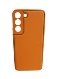 Husa Samsung S22 piele ecologica, protectie camere, margini anti alunecare Portocaliu