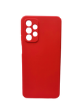 Husa Samsung A23  silicon, protectie butoane, interior material textil Rosu