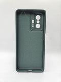 Husa Xiaomi 11T Pro silicon, protectie camere si butoane, interior material textil Verde Inchis