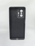 Husa Xiaomi 11T Pro silicon, protectie camere si butoane, interior material textil Negru