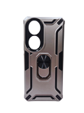Husa Honor 90 silicon si plastic, suport inel rotativ, protectie camera si butoane Argintiu