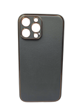 Husa Iphone 13 Pro Max Luxury piele ecologica, antisoc Khaki