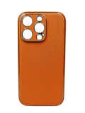 Husa Iphone 14 Pro Luxury piele ecologica, antisoc , Protectie camera Portocaliu