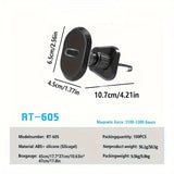 Suport telefon auto magnetic Rotativ RT 605 Negru