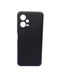 Husa Xiaomi Redmi Note 12 silicon moale, protectie camere si butoane, interior material textil Negru
