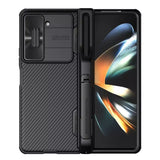 Husa Samsung Z Fold 5 premium Nillkin CamShield Pro,suport pen + suport Negru