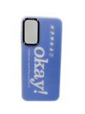 Husa Samsung A14 silicon, model Blue Okay, protectie camere si butoane
