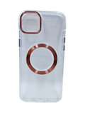 Husa Iphone 14 Plus , silicon , margini solide , Protectie camera, MagSafe Roz