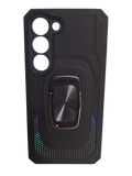 Husa Samsung S23 silicon si plastic , suport inel rotativ , protectie camera Negru