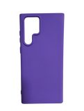 Husa Samsung S22 Ultra silicon moale, protectie camere, interior material textil Mov