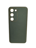 Husa Samsung S23 piele ecologica, protectie camere, margini anti alunecare Verde