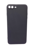 Husa Iphone 7 Plus silicon solid, protectie camere si butoane,interior material textil Negru
