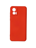 Husa Motorola Edge 30 Neo silicon moale, protectie camere si butoane, interior material textil Rosu