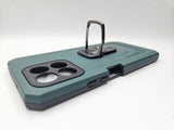 Husa Honor X6 silicon si plastic, suport inel rotativ, protectie camera si butoane Verde