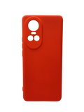 Husa Oppo Reno 10 silicon, protectie camere si butoane, interior material textil Rosu