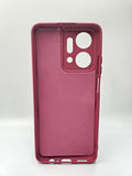Husa Honor X7a silicon moale , protectie camere si butoane, interior material textil Visiniu