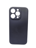 Husa Iphone 14 Pro silicon moale , protectie camere ,interior material textil Negru