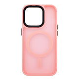 Husa iPhone 15 Pro Max din silicon MagSafe, Matte Transparent , Roz