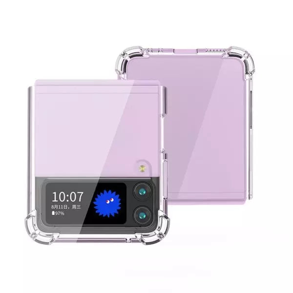 Husa Samsung Z Flip 4  silicon antisoc, protectie camere si butoane Transparent