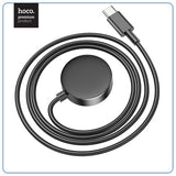 Incarcator Wireless HOCO - pentru Samsung Galaxy Watch Active 1 / 2 / 3 / 4 / 4 Classic / 5 / 5 Pro - iesire 2.5W, 5V / 1A, conector USB-C - Negru