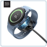 Incarcator Wireless HOCO - pentru Samsung Galaxy Watch Active 1 / 2 / 3 / 4 / 4 Classic / 5 / 5 Pro - iesire 2.5W, 5V / 1A, conector USB-C - Negru