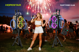 Boxa Portabila Hopestar PartyOne Club 650W Putere, Baterie 36.000 mAh cu baterie detasabila, BT 5.4, Lumini RGB + 2 Microfoane Wireless