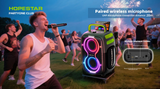 Boxa Portabila Hopestar PartyOne Club 650W Putere, Baterie 36.000 mAh cu baterie detasabila, BT 5.4, Lumini RGB + 2 Microfoane Wireless