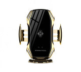 Suport pentru telefon auto A5 cu incarcare Wireless si fixare automata, sezor, 10W Auriu